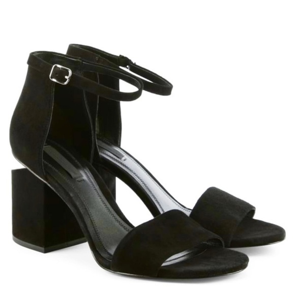 Alexander Wang Abby Sandal Black Suede 8.5